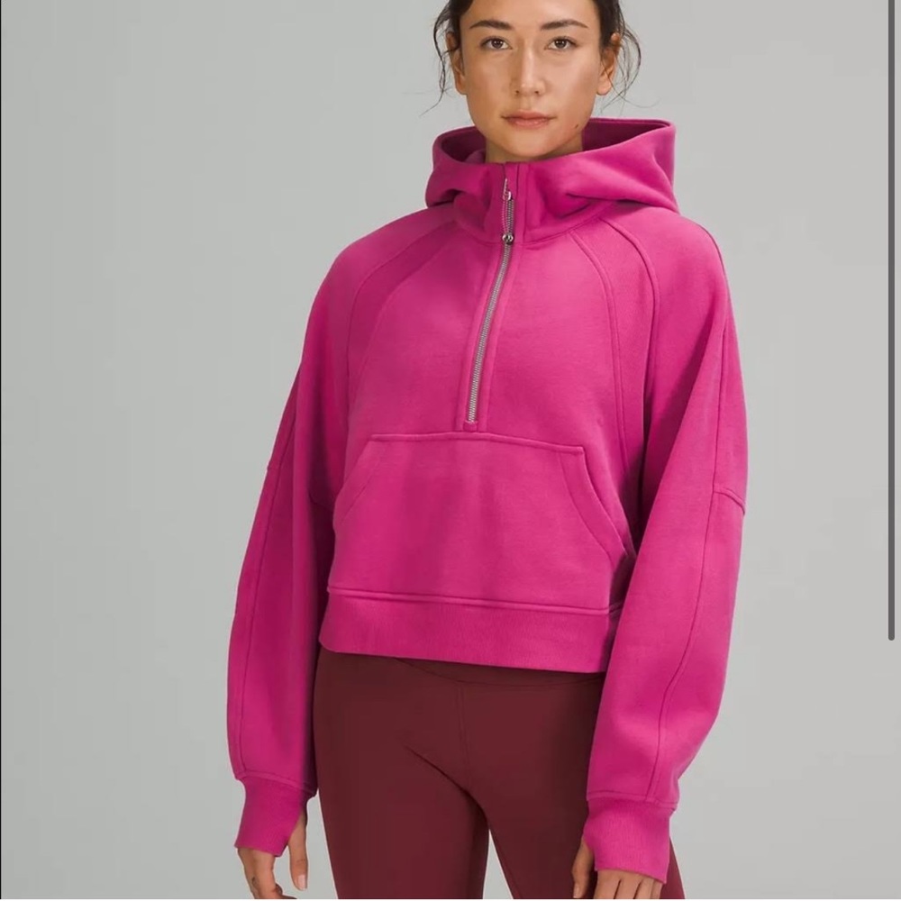 Lululemon Pink Lychee Scuba 1/2 Zip - Picture 1 of 1